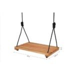 Balanço De Madeira Tão Perto, Tão Longe - Stain E Corda Preta - Meu Móvel De Madeira - Imagem 4