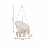 Balanço de Jardim em Aço 131x81cm Bege Naterial - Imagem 3