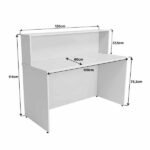 Balcão Atendimento Recepção Consultório 1200x600 Netmobil - Branco - Imagem 5