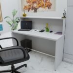 Balcão Atendimento Recepção Consultório 1200x600 Netmobil - Branco - Imagem 3