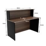 Balcão Atendimento Recepção Consultório 1200x600 Netmobil - Nogal - Imagem 3