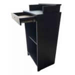 Balcão Caixa Com Gaveta Lojas E Comércios 100% Mdf Preto Desmontado - Suprema Móveis