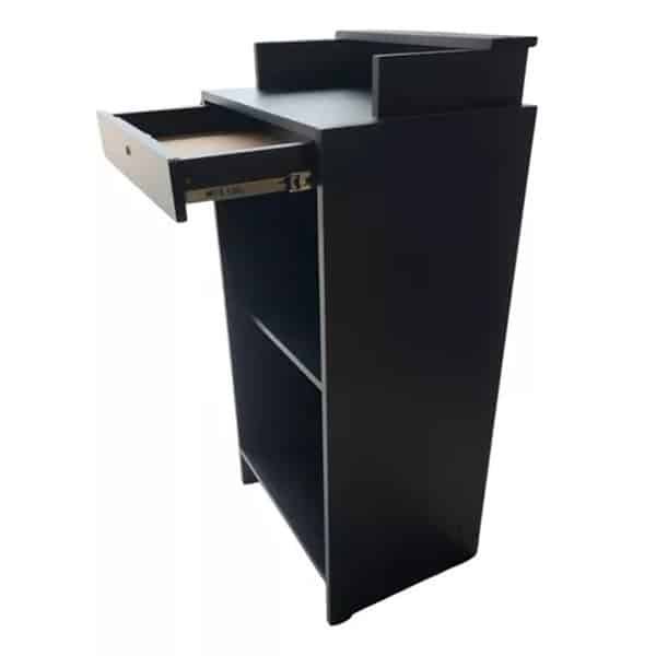 Balcão Caixa Com Gaveta Lojas E Comércios 100% Mdf Preto Desmontado - Suprema Móveis Balcão Caixa Com Gaveta Lojas E Comércios 100% Mdf Preto Desmontado - Suprema Móveis - Imagem 1