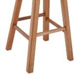 Banqueta Média em Madeira 47cm Marrom Lyptus Metalnew - Imagem 4