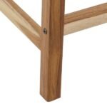 Banqueta Média em Madeira 65cm Marrom Tropicália Naterial - Imagem 2