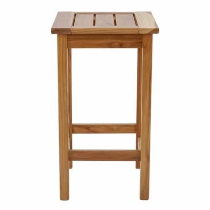 Banqueta Média em Madeira 65cm Marrom Tropicália Naterial