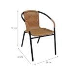 Cadeira Indaiá Bege Rattan - Imagem 3