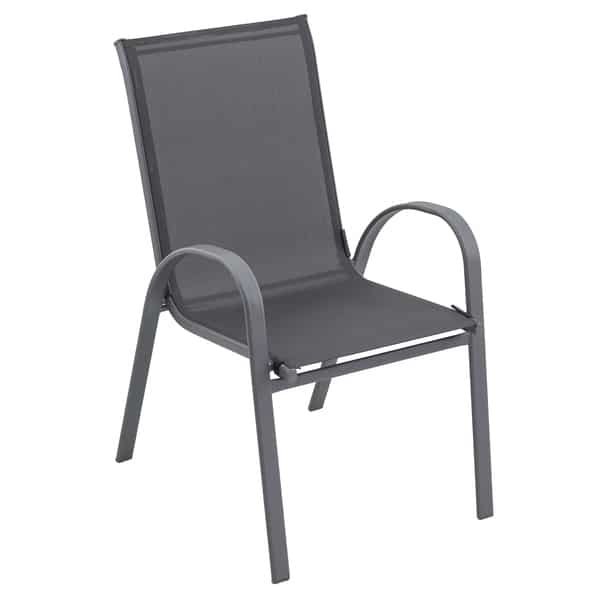 Cadeira de Jardim em Aço 91x55cm com Braço Cinza Alma Importado Cadeira de Jardim em Aço 91x55cm com Braço Cinza Alma Importado - Imagem 1