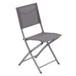 Cadeira de Jardim em Aço Dobrável 84x42cm Cinza Escuro Emys Naterial