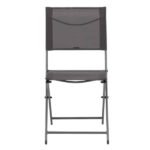 Cadeira de Jardim em Aço Dobrável 84x42cm Cinza Escuro Emys Naterial - Imagem 3