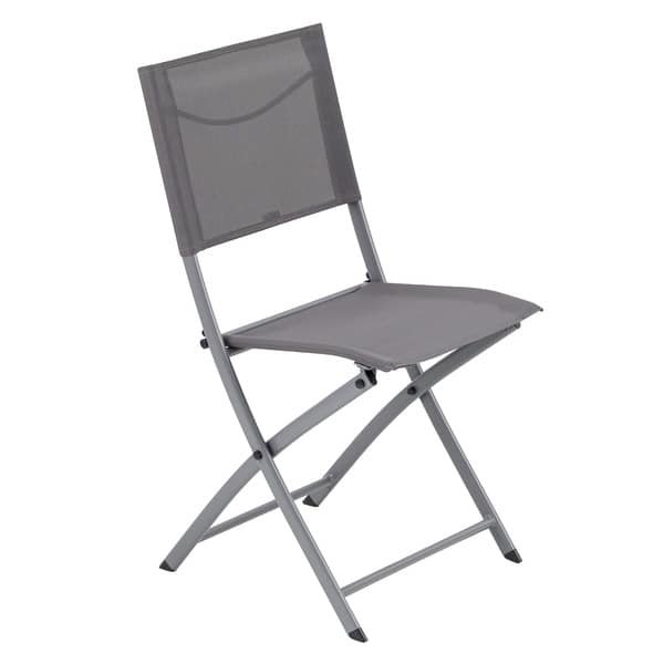 Cadeira de Jardim em Aço Dobrável 84x42cm Cinza Escuro Emys Naterial Cadeira de Jardim em Aço Dobrável 84x42cm Cinza Escuro Emys Naterial - Imagem 1