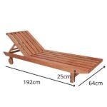 Conjunto Espreguiçadeira E Mesinha De Centro Madeira Maciça Madeira - Imagem 2