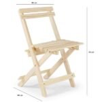 Conjunto Mesa Dobrável E 2 Cadeiras Espresso Móveis Bege - Imagem 2