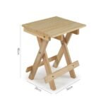 Conjunto Mesinha Dobrável E 2 Cadeiras Bege - Imagem 2