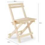 Conjunto Mesinha Dobrável E 2 Cadeiras Bege - Imagem 3