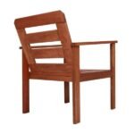 Conjunto Poltrona E Mesinha De Centro Madeira Maciça Madeira - Imagem 2