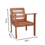 Conjunto Poltrona E Mesinha De Centro Madeira Maciça Madeira - Imagem 3