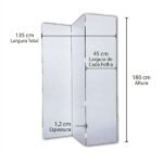 Biombo Frisado Branco 180x135cm Branco - Imagem 2