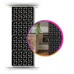 Painel Biombo Divisória Ambiente Decorativo 80x287,60 Preto