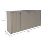 Aparador Para Sala De Jantar Cimol Buffet Lia Off White - Imagem 2