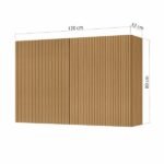 Armário Aéreo de Cozinha 100% MDF Nature com 2 Portas 120x80x32cm Rainha Nesher - Imagem 3