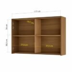 Armário Aéreo de Cozinha 100% MDF Nature com 2 Portas 120x80x32cm Rainha Nesher - Imagem 4