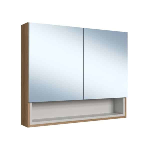 Armário Espelheira Para Banheiro Helena Com 2 Portas E 1 Nicho Melarenas Armário Espelheira Para Banheiro Helena Com 2 Portas E 1 Nicho Mel/arenas - Imagem 1