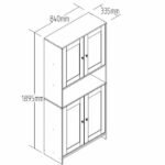 Armário Multiuso Cozinha Americana Com Porta De Vidro Brancogelo - Imagem 5