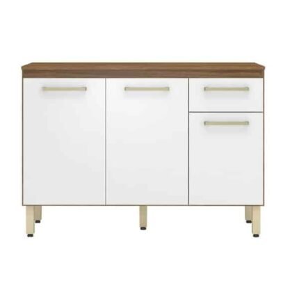 Balcão 3 Portas 1 Gaveta Com Tampo 120cm Dama Demóbile