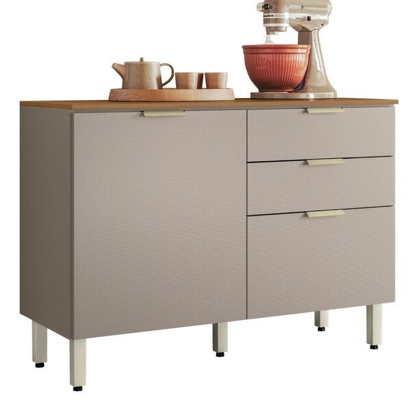 Balcão Para Cozinha Em Mdp 2 Portas E 2 Gavetas Alba Amêndolanude Balcão Para Cozinha Em Mdp 2 Portas E 2 Gavetas Alba Amêndolanude - Imagem 1