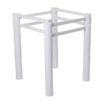 Base Para Mesa De Vidro Jantar 4 Lugares Branca Quadrada - Imagem 3