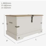 Baú 80x45,5cm Smile Cremecarvalho - Imagem 4