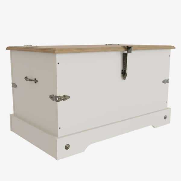 Baú 80x45,5cm Smile Cremecarvalho Baú 80x45,5cm Smile Cremecarvalho - Imagem 1