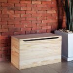 Bau Multiuso Em Madeira Pinus Com Acabamento Natural Tramontina - Imagem 2