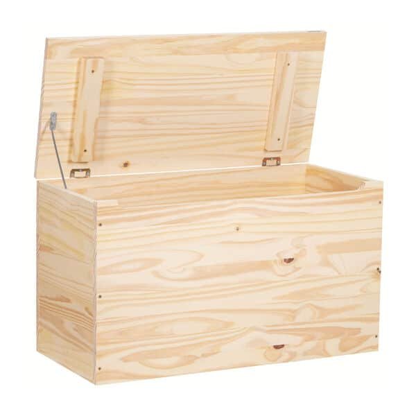 Bau Multiuso Em Madeira Pinus Com Acabamento Natural Tramontina Bau Multiuso Em Madeira Pinus Com Acabamento Natural Tramontina - Imagem 1