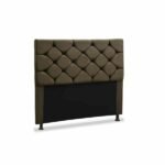 Cabeceira Box Queen Estofada Marrom Castor Aruba