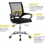 Cadeira De Escritório / Home Office Mesh Giratória E Ergométrica - Imagem 2