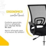 Cadeira De Escritório / Home Office Mesh Giratória E Ergométrica - Imagem 5