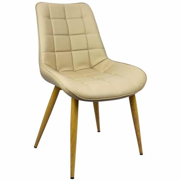 Cadeira Romana Provence Poltrona Estofada Pu Vintage Retro Pés Madeira - Bege Cadeira Romana Provence Poltrona Estofada Pu Vintage Retro Pés Madeira - Bege - Imagem 1