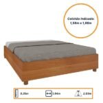 Cama Box Casal Queen 203cmx164cm Mônaco Com Cabeceira Extensivel E 2 Mesas De Cabeceiras - Imagem 3