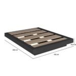 Cama Casal Queen Suspensa 140160 Zurique Grafite - Imagem 3