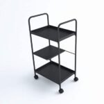 Carrinho Bar Em Aço 82,5cm X 60 Cm Maragogi Preto Fosco