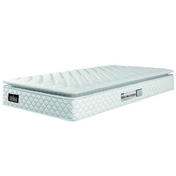 Colchão Solteiro Espuma D33 Pillow Top New Millenium 88x188x19cm Branco Hellen - Suporta Até 120 Kg Por Pessoa Colchão Solteiro Espuma D33 Pillow Top New Millenium 88x188x19cm Branco Hellen - Suporta Até 120 Kg Por Pessoa - Imagem 1
