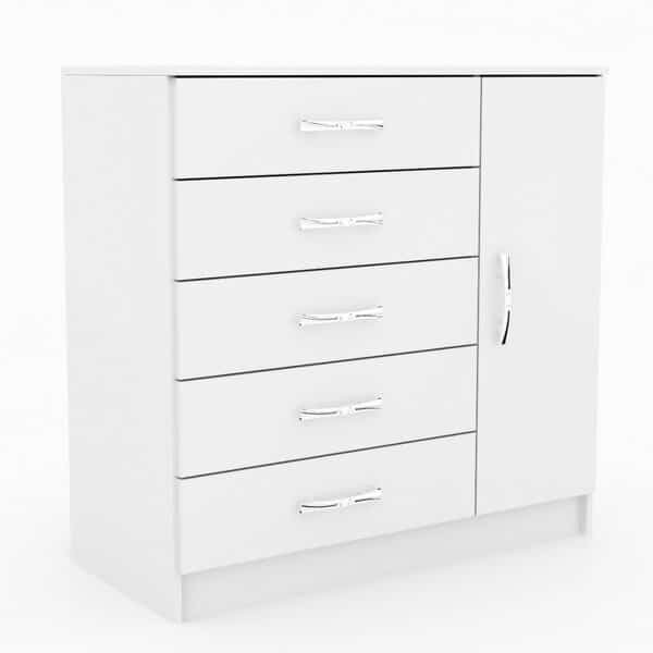 Cômoda 5 Gavetas 1 Porta Zurique Evidência Móveis Cômoda 5 Gavetas 1 Porta Zurique Evidência Móveis - Imagem 1