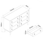 Cômoda Amazonas 6 Gavetas Alecrim - Panorama Móveis - Imagem 3