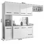 Cozinha Compacta Juliete 7 Portas 2 Gavetas Carvalho Rústico/chumbo - Nicioli - Imagem 4