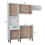 Cozinha Modulada 4 Peças Com Tampo Dora Poquema - Imagem 3