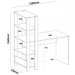 Escritório Completo Match 1 Porta Off White/carvalho - Artely - Imagem 3