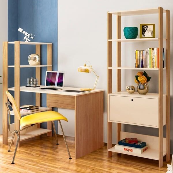 Escritório Completo Match 1 Porta Off Whitecarvalho - Artely Escritório Completo Match 1 Porta Off White/carvalho - Artely - Imagem 1