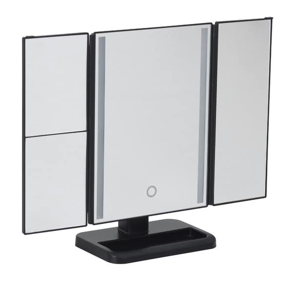 Espelho com Led de Bancada para Maquiagem Retangular Plástico Preto Anny Aemaxx Espelho com Led de Bancada para Maquiagem Retangular Plástico Preto Anny Aemaxx - Imagem 1